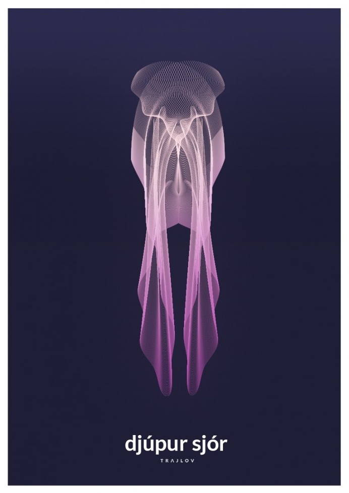 Djúpur Sjór is a set of illustrations made only with the blend tool in Illustrator. One by one I began to build an entire collection of va