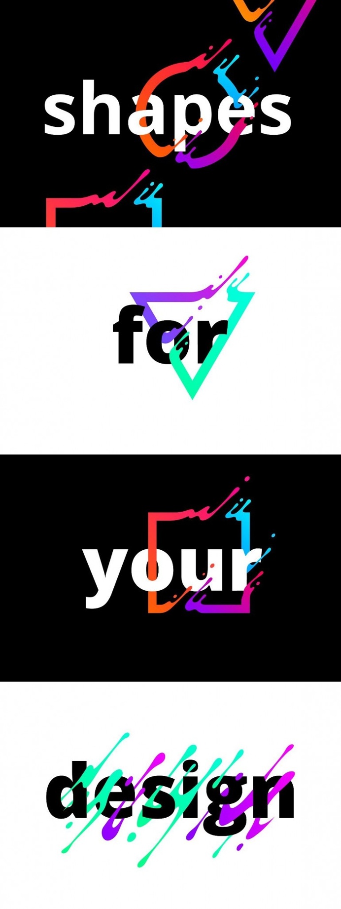 Set of vector shapes