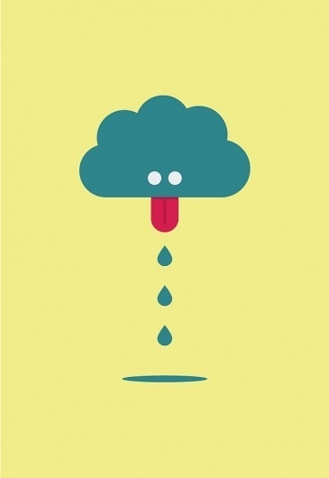 Drooling cloud / Nuvem Babona #minimalist #illustration #vector #cloud