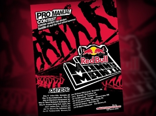 Sacramento Web Design, Web Development, Print Design, Audio & Video, Content Management, eCommerce, Logo, Brand & Identity - Joint Medias - Redbull - #red #jointmedias #skate #poster #bull