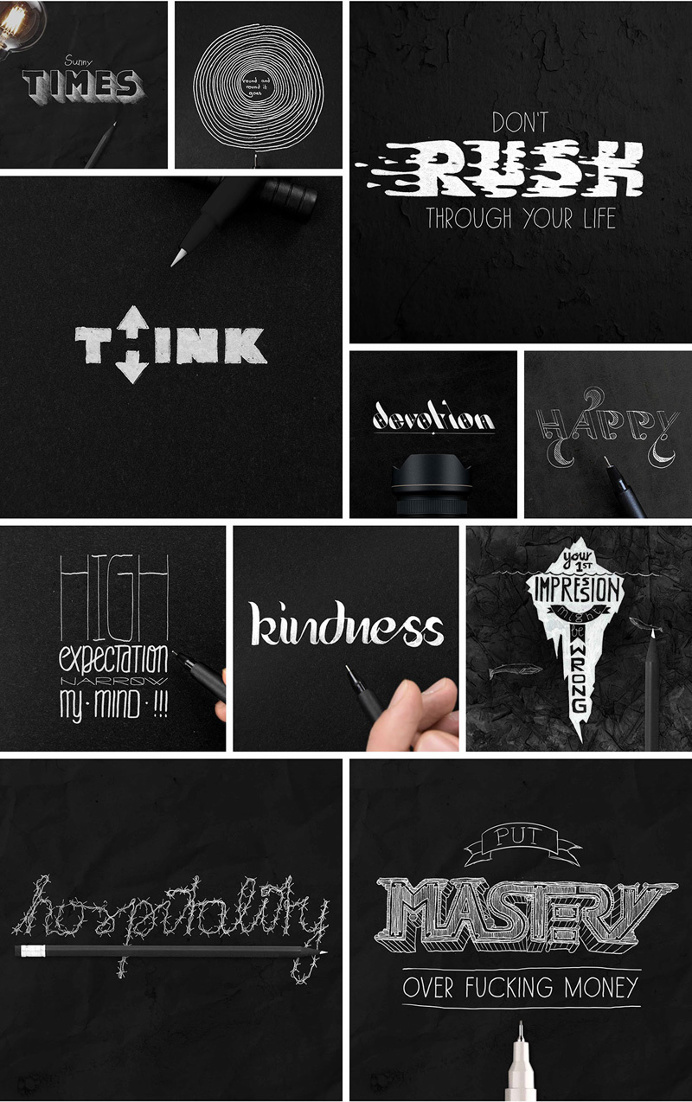 Typographic Artwork Illustrations