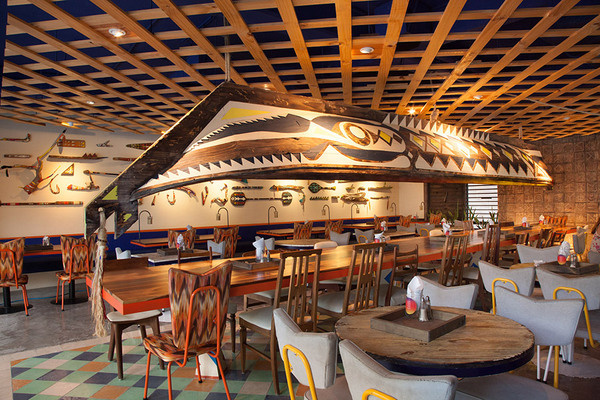 Interior for seafood restaurant La Peñita De Jaltemba designed by Savvy #interior #de #restaurant #jaltemba #peita #la #seafood #designed #savvy