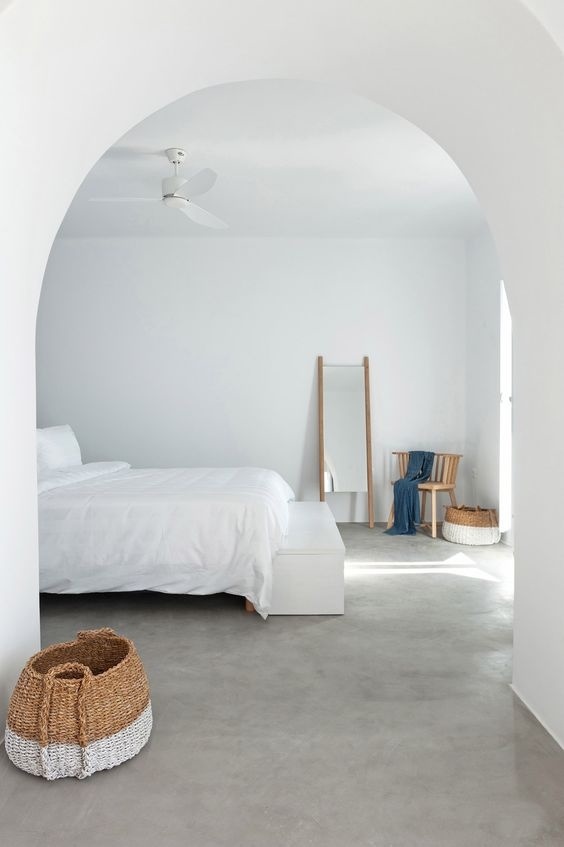 #Mediterranean #bedroom with simplicity. #SantoriniHeights by #KapsimalisArchitects. Photo by #JuliaKlimi.
