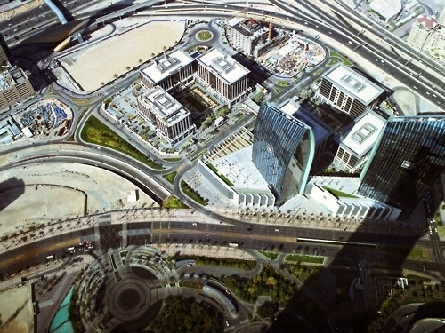 Think Picture - Dubai from the Burj Khalifa, 2011 Bronica ETRS,... #city #overhead #buildings #landscape
