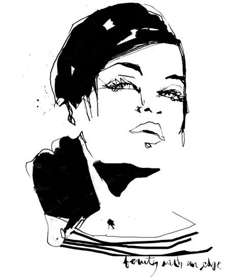 Beauty With An Edge by Stina Persson #illustration #ink #drawing