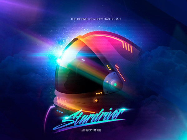 Stardriver by Cristian M. Ruiz Parra #retro #helmet #80s