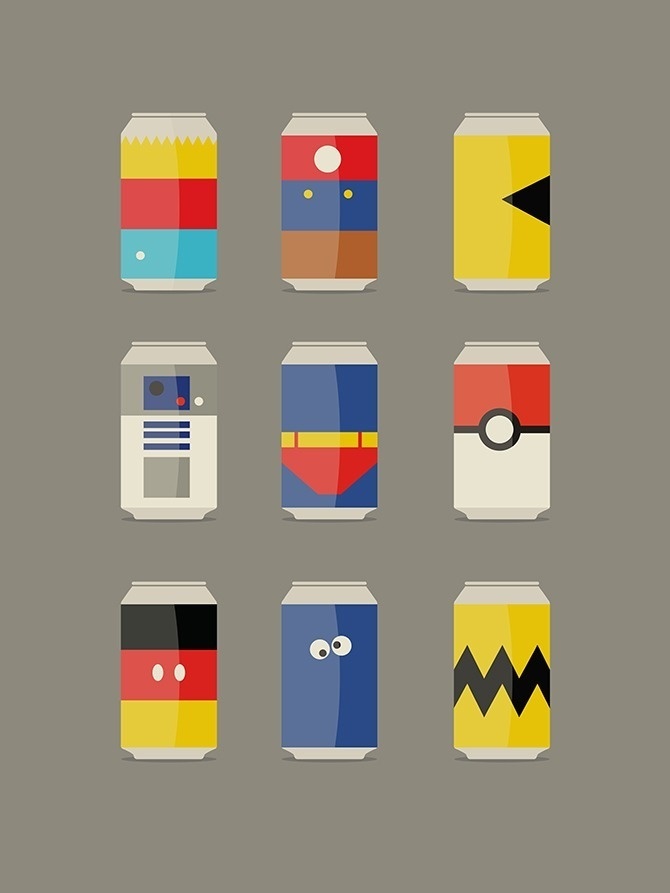 Dschwen LLC character cans #illustration #characters #cans