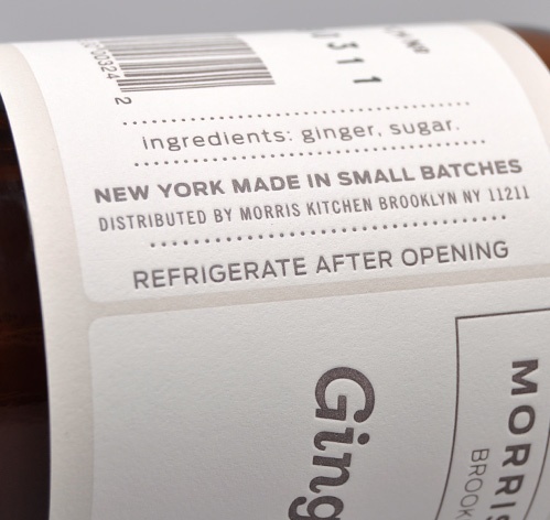 HAND MADE GINGER SYRUP, 8 OZ BOTTLE :: HICKOREE'S #packaging #syrup