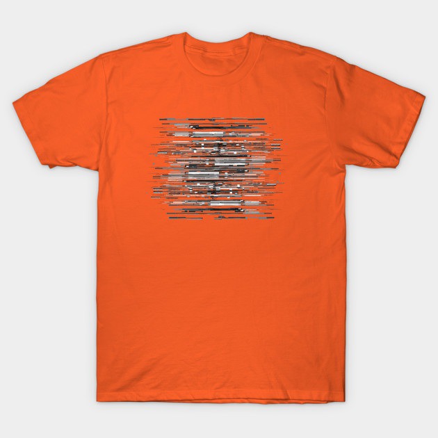 Graphic Code Lines - Textured Design - T-Shirt | TeePublic
