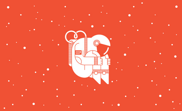 The Cosmonaut, by Goran #inspiration #creative #austronaut #design #graphic #illustration #stars