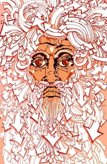 Alex.Hovey #arrows #illustration #face