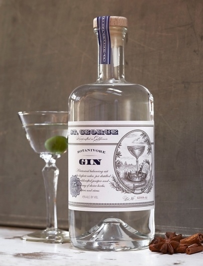 St. GeorgeÂ Gins - TheDieline.com - Package Design Blog #packaging #illustration #typography