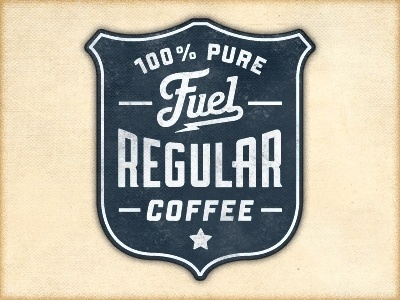 Dribbble - Fuel Regz Cut by Richie Stewart #coffee #type #badge #logo