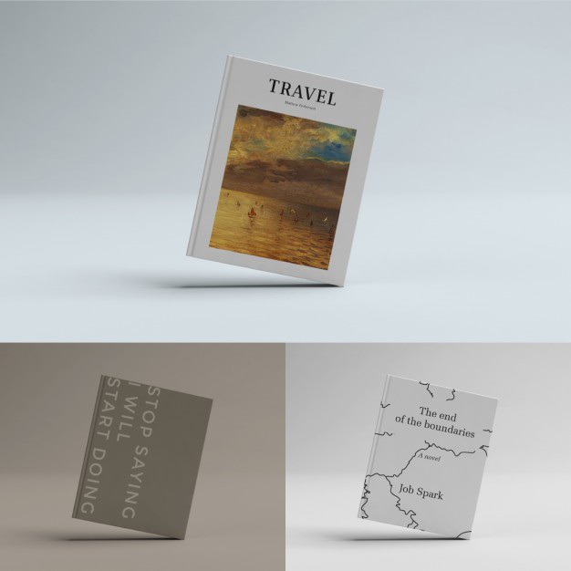 Book cover template Free Psd. See more inspiration related to Mockup, Cover, Book, Template, Books, Book cover, Mock up, Mockups, Up, Realistic, Mock ups, Mock and Ups on Freepik.
