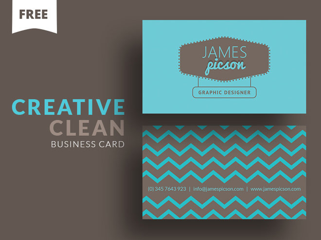 Creative Clean Business Card for Designer