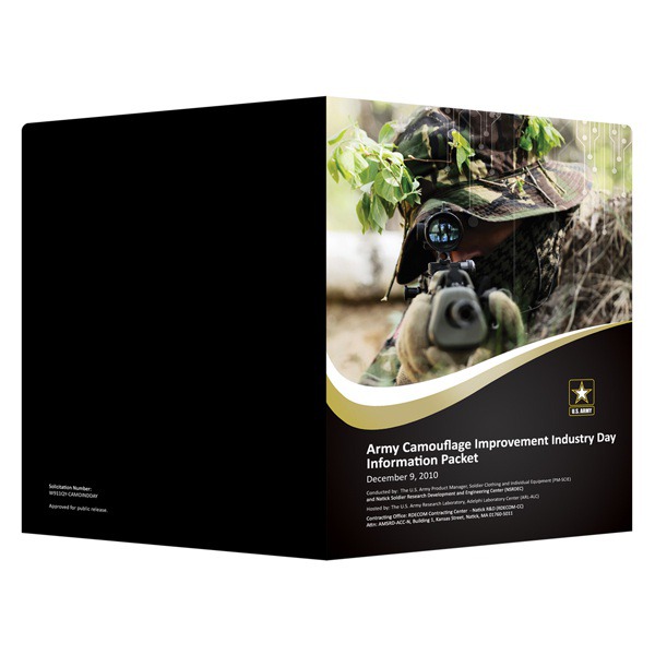 U.S. Army Presentation Folder (Back and Front Open View) #Folder #PresentationFolder