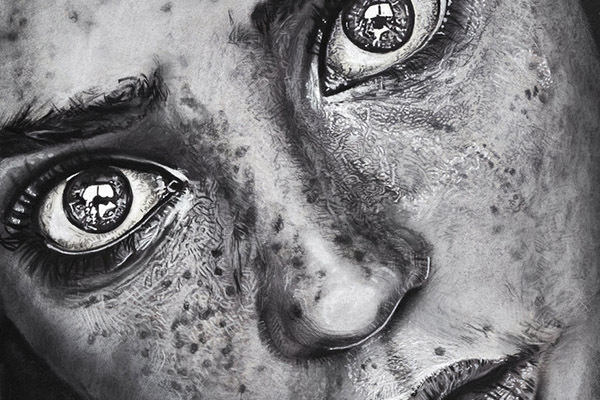 Christina Papagianni #nose #eyes #close #illustration #up #painting #face