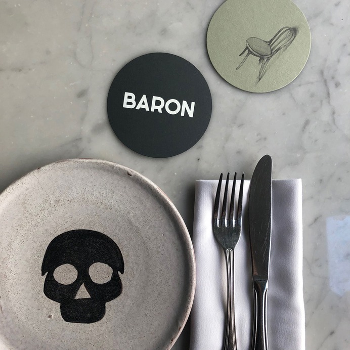 Baron restaurant identity - Mindsparkle Mag 1 / One over brand design studio designed Baron restaurant identity. #logo #packaging #identity #branding #design #color #photography #graphic #design #gallery #blog #project #mindsparkle #mag #beautiful #portfolio #designer