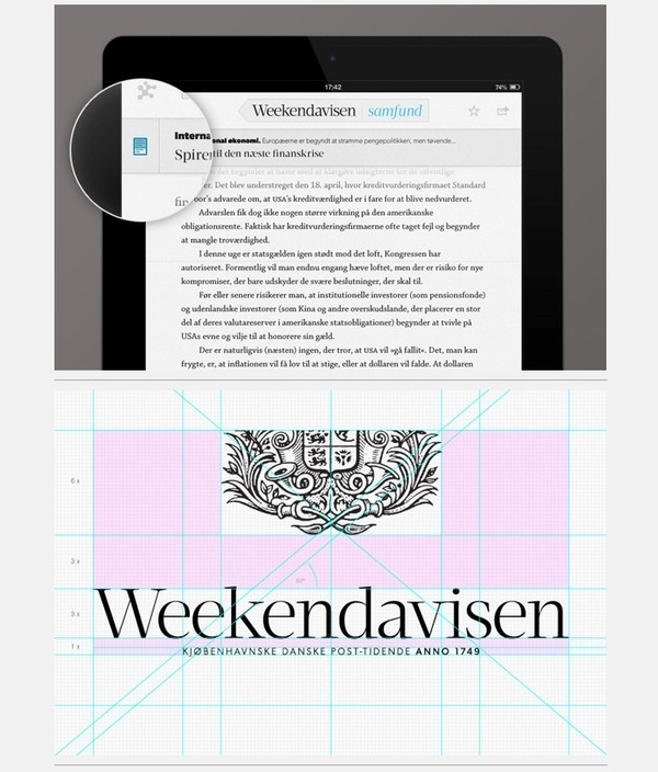 Google Chrome, www.behance.net/gallery/Weekendavisen iPad app/1758482 #grid #lgo