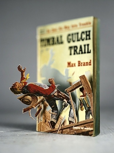 Artist Brings Books To Life Through Paper Cutting - DesignTAXI.com #illustration #cutting #paper #whimsical