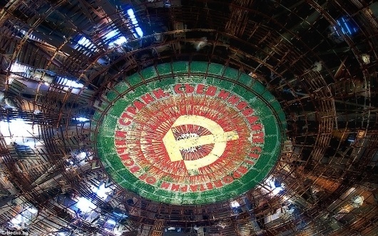 Monument to a troubled past: Inside the crumbling communist HQ Bulgaria cannot afford to maintain or demolish | Mail Online #russia #photography #architecture #documentary