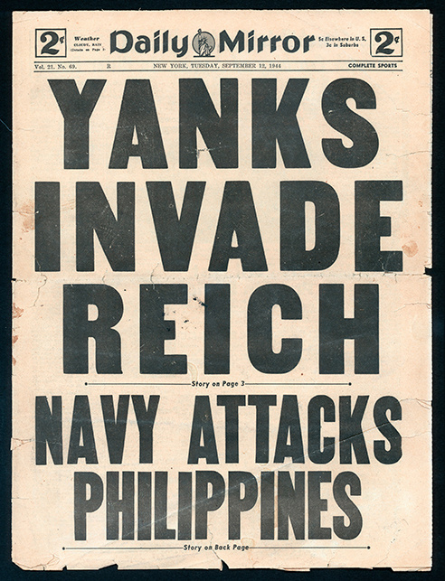 WWII era Daily Mirror covers #newspaper #typography