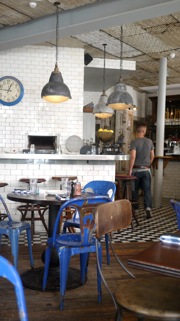 The Londoner: Hillbillies #interior #brick #old #restuarant #white #wood #furniture #metal #rusted
