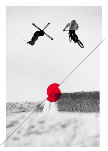 | so, I like minimalism photo©roger gruetter #white #freeride #sky #pink #photo #ski #design #snow #downhill #bike #dot #new