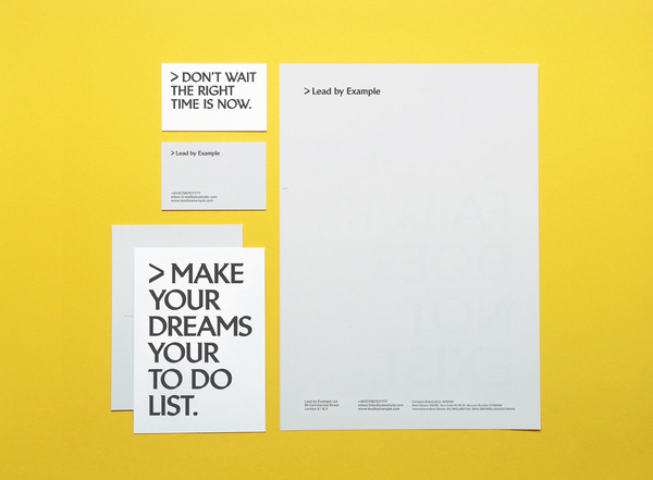Lead by Example 2 #print #stationery