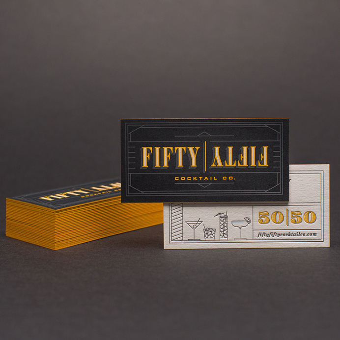 Fifty Fifty Cocktail Co. Business Cards