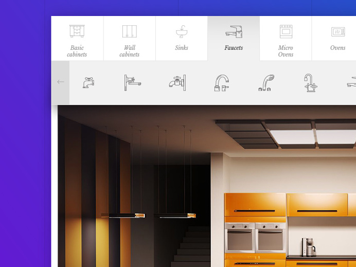 Kitchen Customisation #userinterface #WebApp #Furniture #ecommerce #interactive #home #decor
