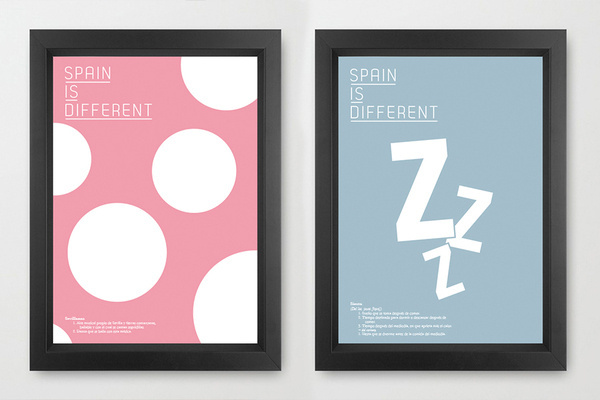 Spain is different #modern #madrid #design #graphic #flamenco #colors #posters #barcelona #bulls #canvas #football #pain #iesta #toros #typography
