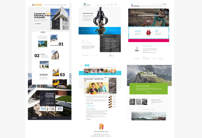 Ostatnie projekty stron internetowych ze studio Hauerpower z Tarnowa. Tworzymy strony czytelne z myślą o użytkowniku. Last shots of web #stronyinternetowe #web #webdesign #websites