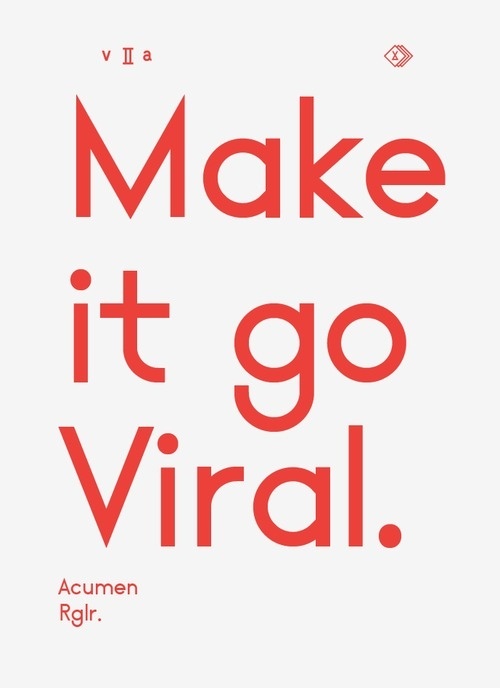 Typography inspiration example #27: volume2a:Viral #typography