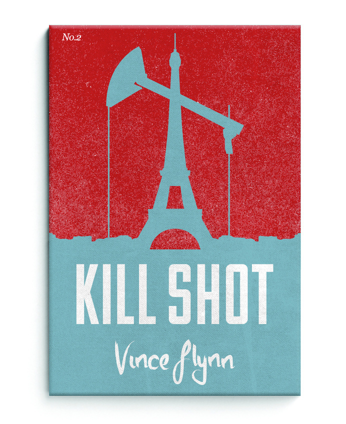Kill Shot by Vince Flynn. Book Cover Redesign ©sampsoninc #design #book #cover #illustration #type