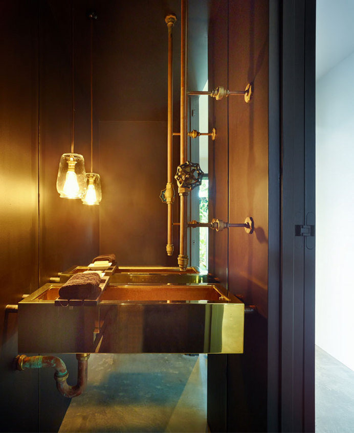 Australian Paddington Residence by Ellivo Architects Studio bathroom different shades gray #bathroom #bathroom design #vintage
