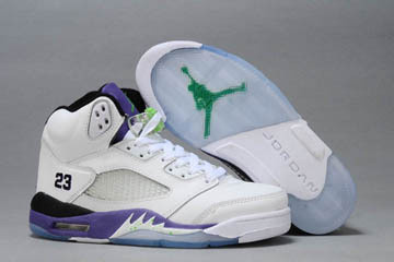 Air Jordan AJ 4 Retro with "Grape Emerald Green" & "Grape Ice"/Black White Color - Women Style #shoes