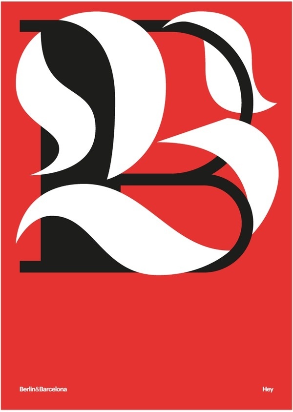 Hey Studio, BERLIN-BARCELONA http://heystudio.es/ #hey studio #type #poster #lettering
