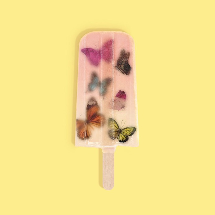 Freeze the moment #colourful #colorful #color #colour #digitalart #art #photoshop #mashup #collage #popsicle #butterflies #butterfly