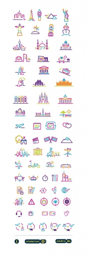 IELLO TRAVEL on the Behance Network #icon #pictograms