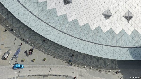 Roof at the new Kings Cross station #aerial #geometric #photography #architecture #roof #station