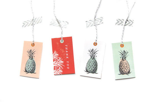 Pineapple tags #tropical #you #stationary #card #thank #tags #pineapple