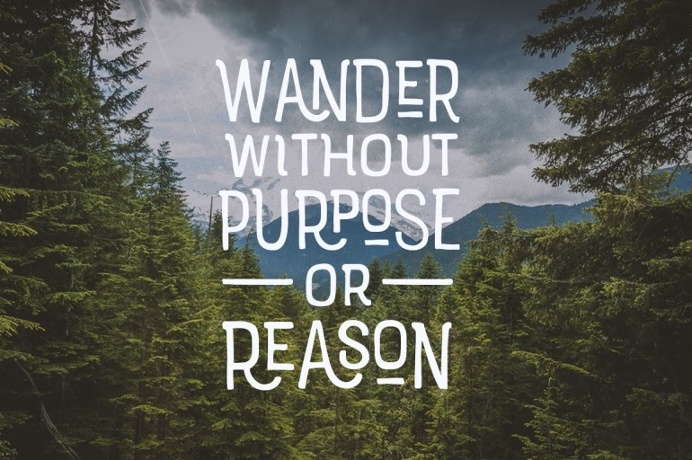Wander without purpose or reason