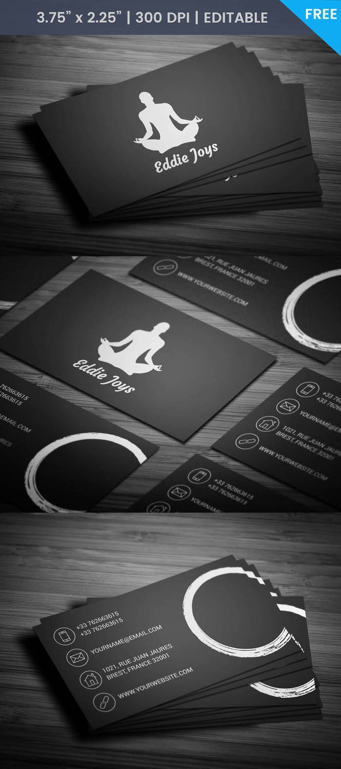 Free Meditation Business Card Template