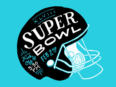 Superbowl Graphic for Class of 47 Poster by Amy Hood #super #bowl #illustration #drawn #hand #typography