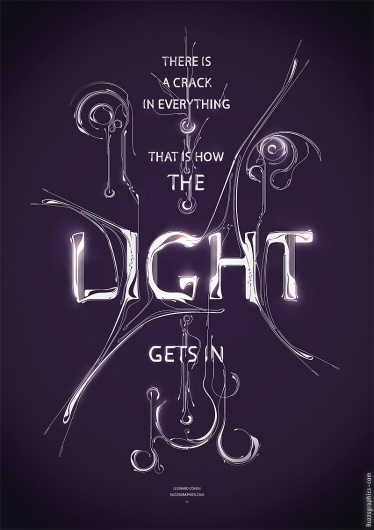 Light - Buzzsgraphics #modern #quote #magenta #illustration #elegant #poster #light #typography