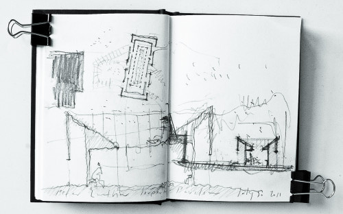 mcewan-c-2011-sketch-study-of-zumthor-p-2011-serpentine-pavilion-notebook-extract #zumthor #of #p #ketch #study