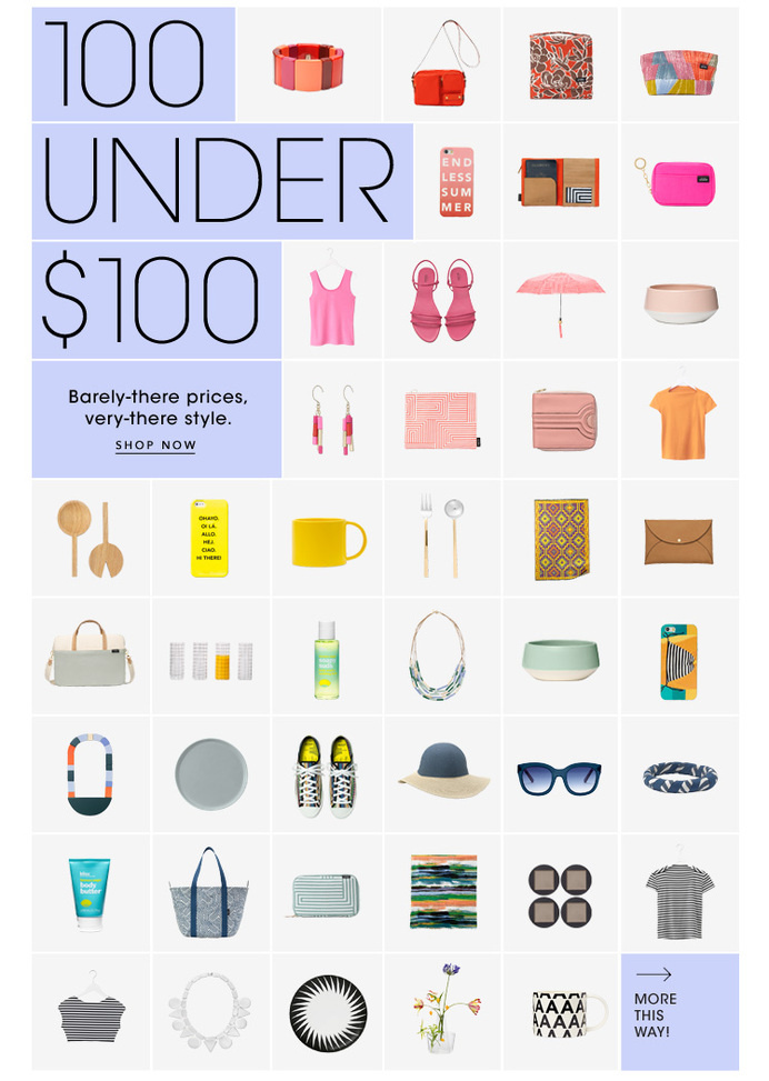 100 under $100. SHOP NOW. #saturday