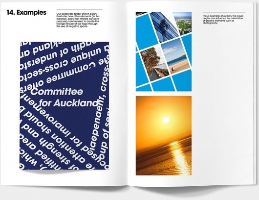Committee for Auckland Brand Identity by Everything Design; a Branding & Graphic Design Company Auckland New Zealand. Everything Design. #branding #guide #guidelines #book #brand #identity #standards #style
