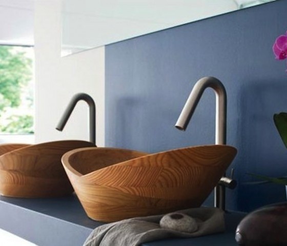 Vessel Sink in Solid Bamboo #gadget